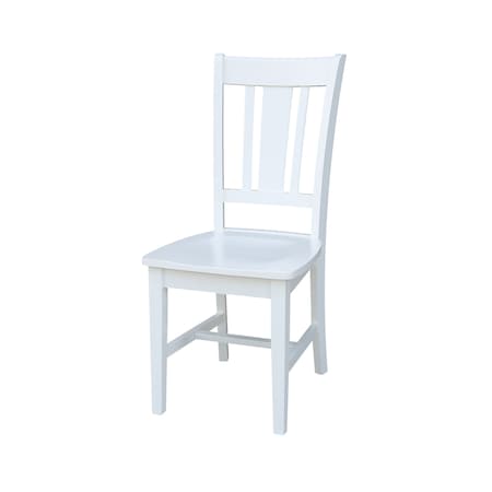 International Concepts Set of 2 San Remo Splatback Chairs, White C08-10P